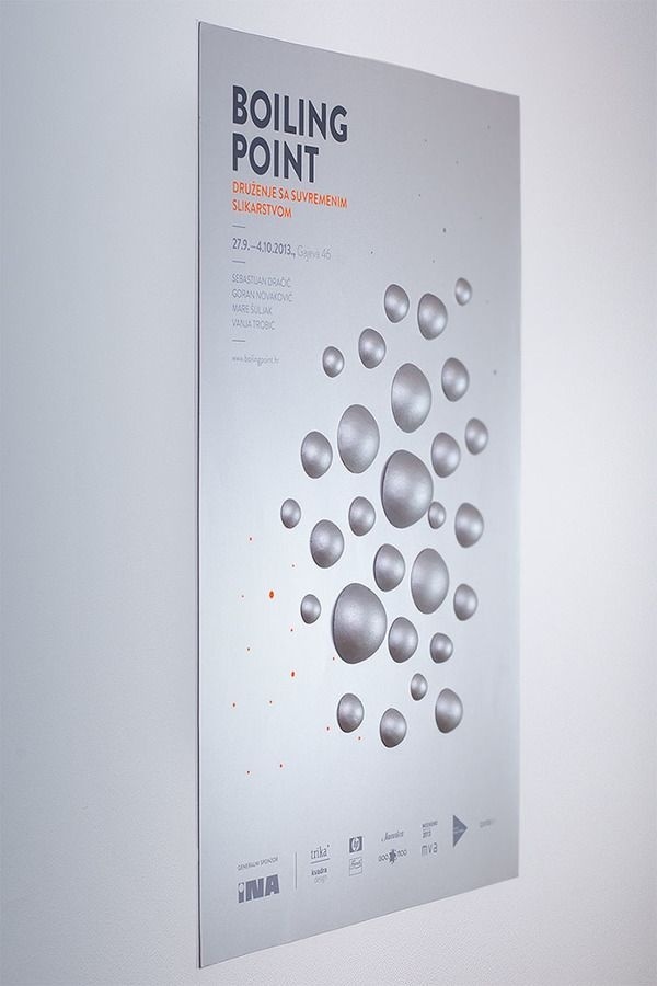 Boiling Point is the original project created as a place of social encounters with contemporary painting. It is design to help affirmation o #silver #craft #point #poster #boiling #3d