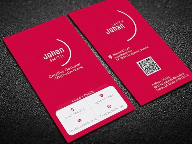 Free Single Color Business Card Template