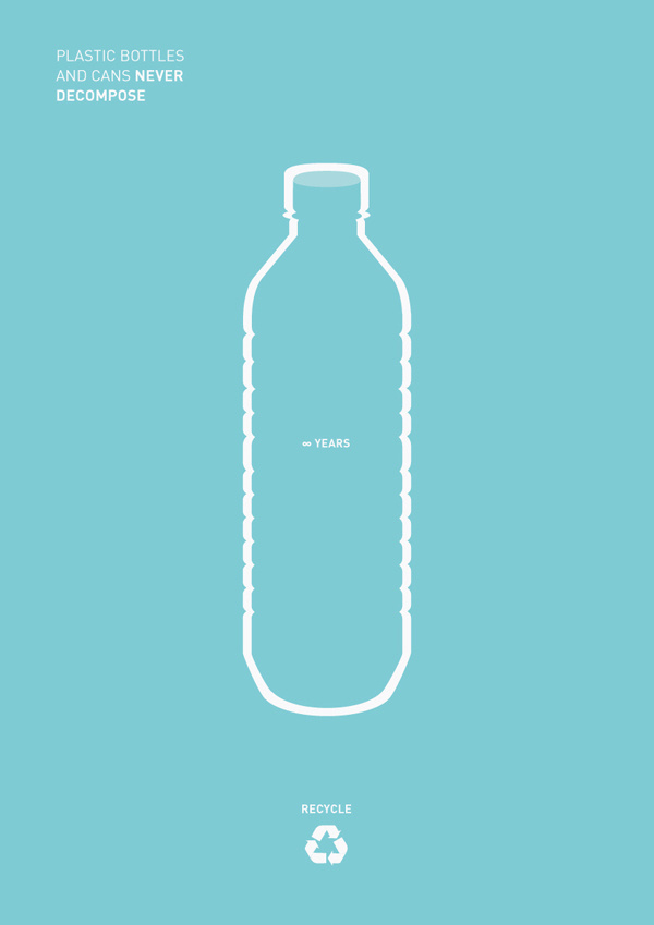 Recycling #recycle #water #bottle #sarita #design #graphic #world #saritawalsh #minimal #poster #recycling #change #blue #walsh