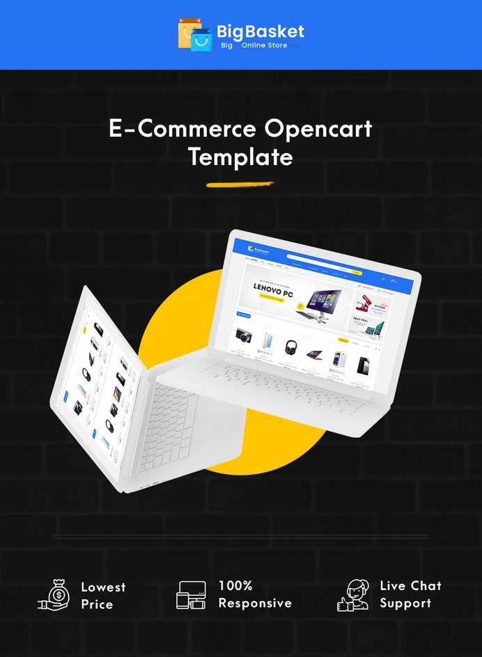 #BigBasket #Mega - #Opencart #Multipurpose #Responsive #Theme | #TemplateTrip #eCommerce #Website #Design #Template