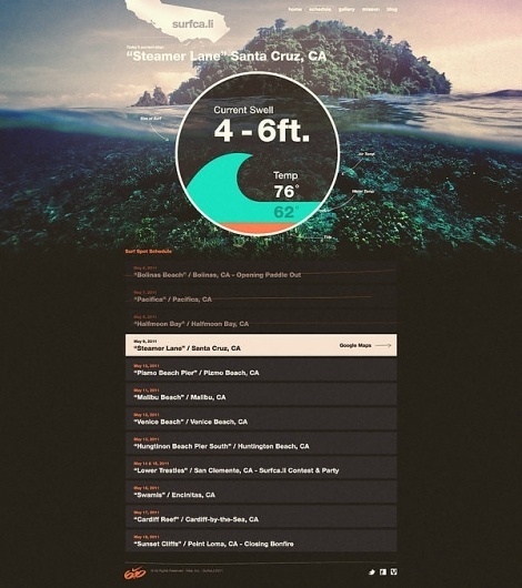 Nike 6.0 // Surfca.li on the Behance Network #website #surfing #nike