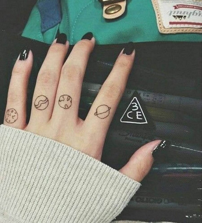 Cute Tiny Finger Tattoos Ideas