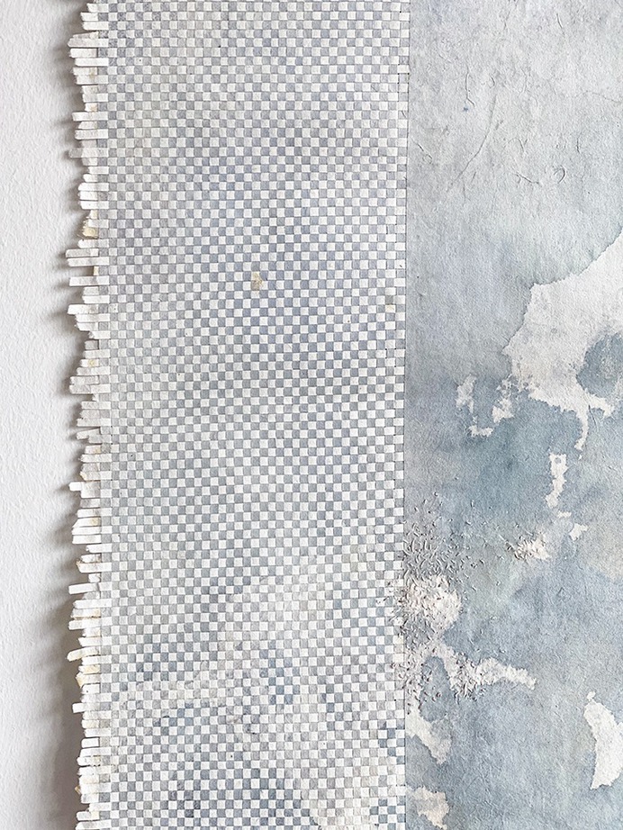 Paper art, paper weaving, watercolor
