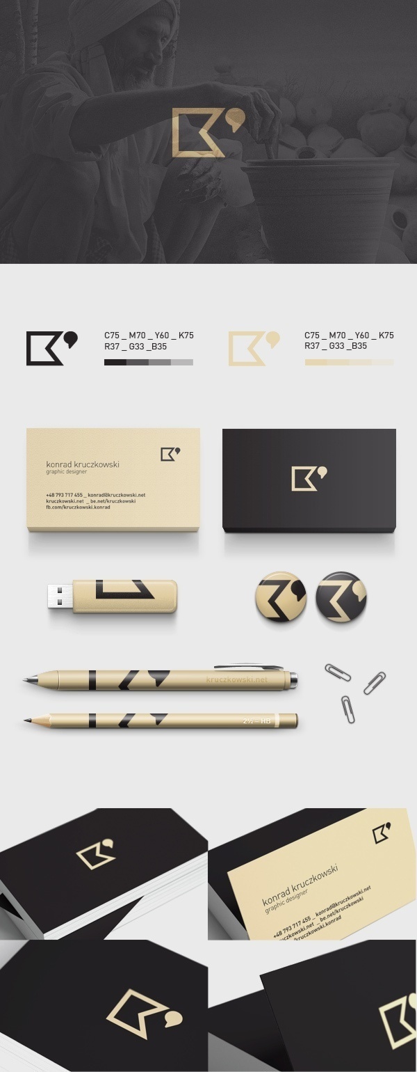 Personal Branding by Konrad Kruczkowski #stationary #logo #branding