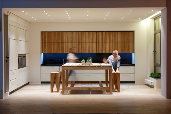 Contemporary style apartment with a bit of industrial rawness