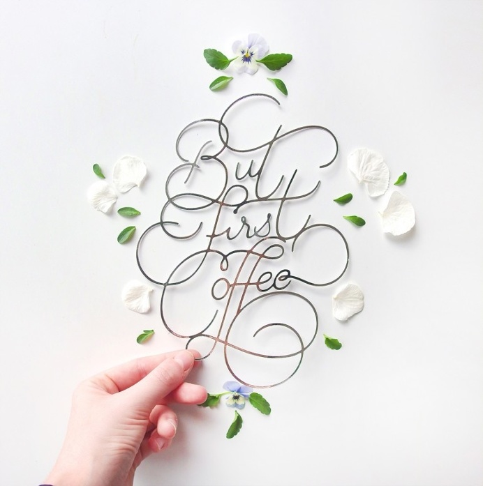 Paper Lettering – But First Coffee