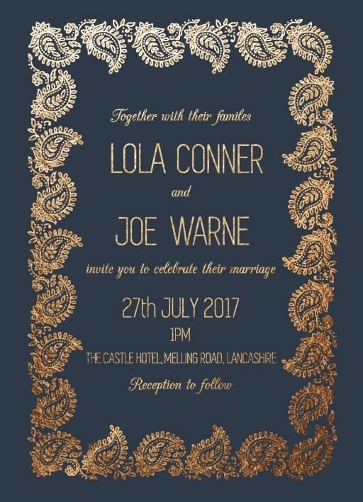 Paisley - Wedding Invitations #paperlust #weddinginvitation #weddingstationery #weddinginspiration #card #print #digitalprint