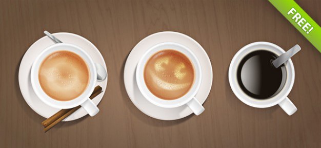 Coffee cups psd graphic Free Psd. See more inspiration related to Coffee, Graphic, Coffee cup, Psd, Horizontal and Cups on Freepik.