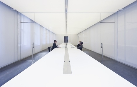 Dezeen » Blog Archive » Logan Offices by SO-IL #offices #interiors #white