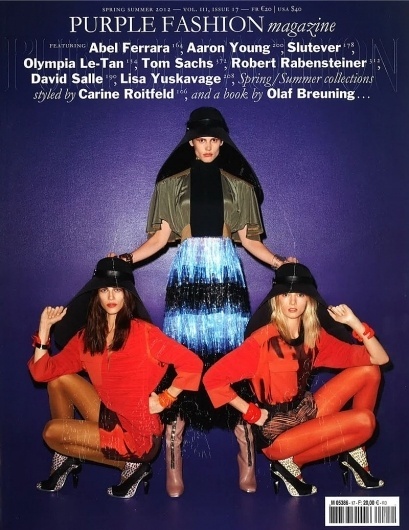 Purple Fashion S/S 2012 Cover | Saskia de Brauw, Daria Strokous & Aymeline Valade by Terry Richardson #fashion #richardson #terry #purple
