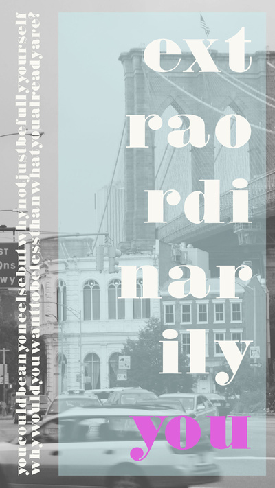 Extraordinarily You #print #typography #type #poster #layout #photography #font