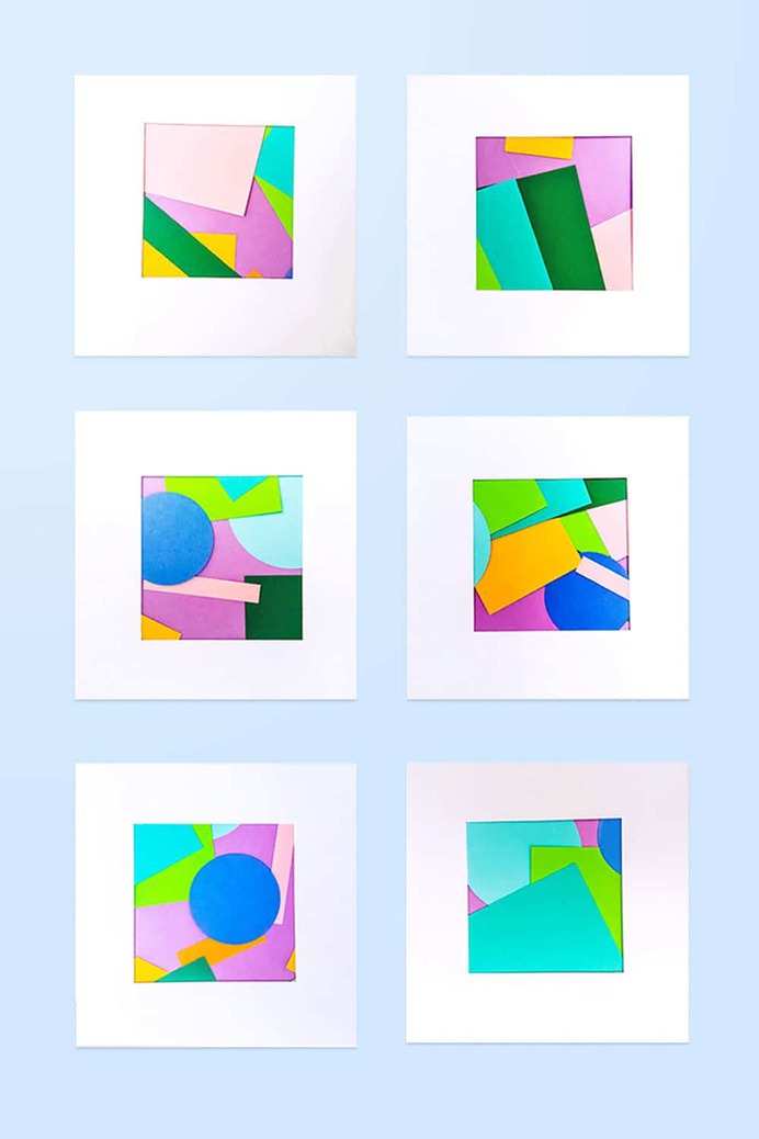 This art and design activity for kids is quick, easy and endlessly entertaining! All you need is a piece of white paper and some scraps to make beautiful compositions! | via barley & birch