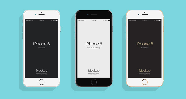 Free Flat iPhone 6 Mockup
