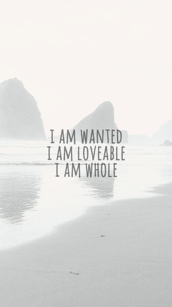 I AM WANTED, LOVABLE AND WHOLE poster #poster #photography #art #typography