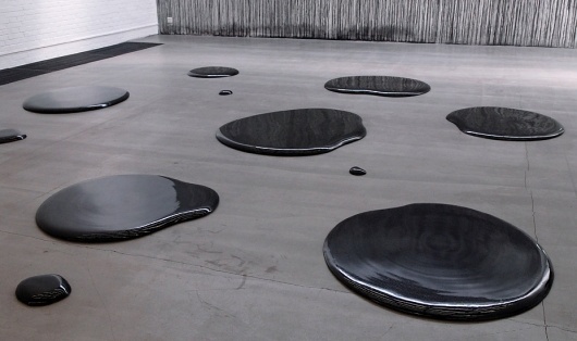 Oil Spills (Porcelain) #weiwei #sculpture #design #porcelain #black #liquid #stain #ai #puddle #grey