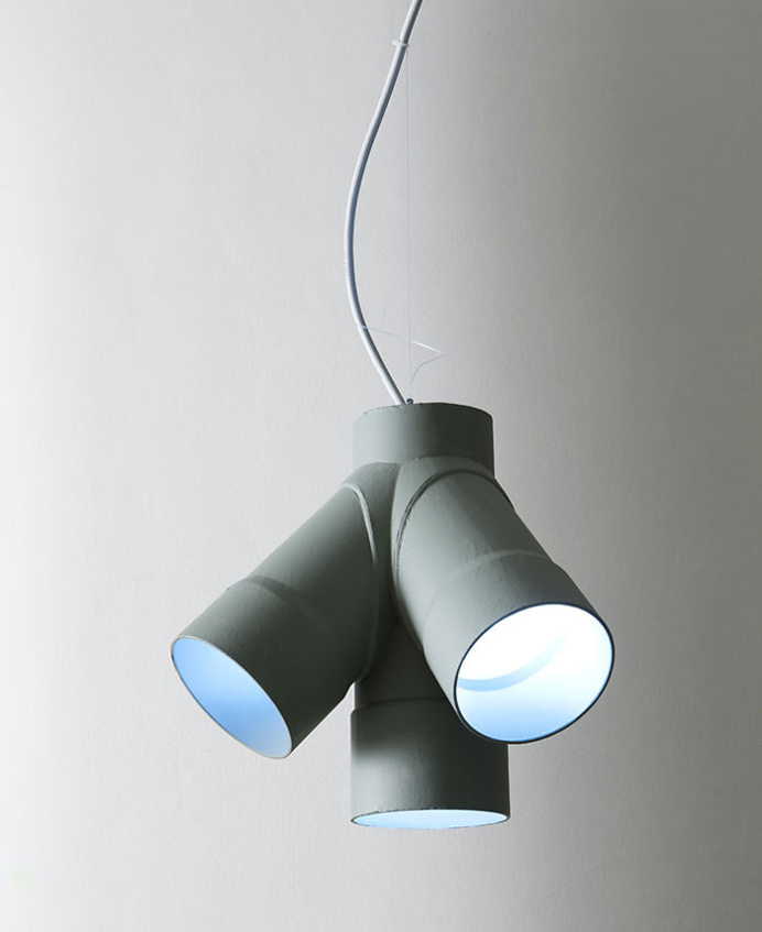 Lamps Inspired By Industrial Tubes - #lamp, #design, #lighting, #productdesign, #industrialdesign, #objects,