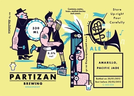 Partizan Brewing Labels #beer #bottle #label #packaging
