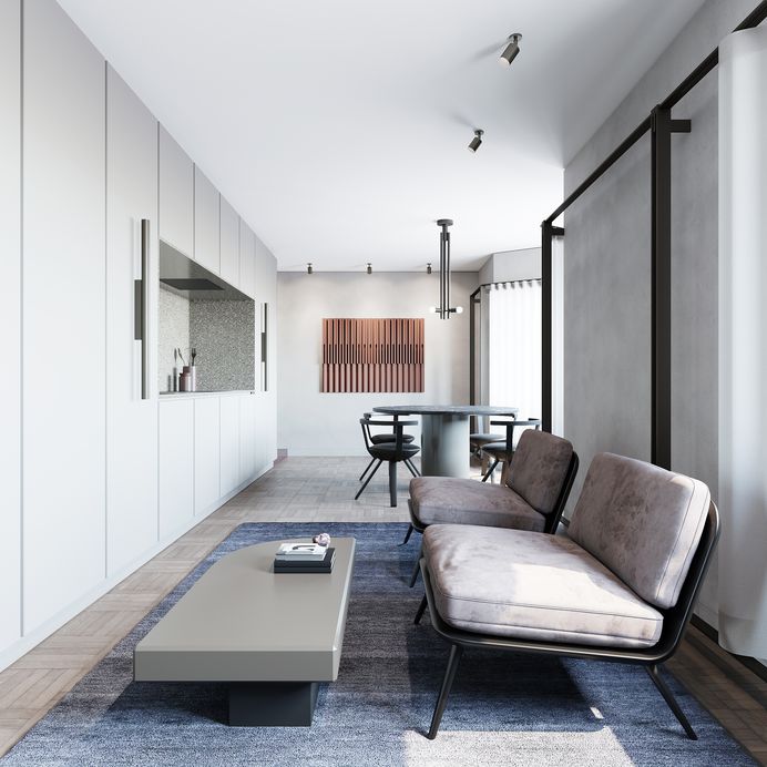 56 sqm Apartment by Lera Brumina