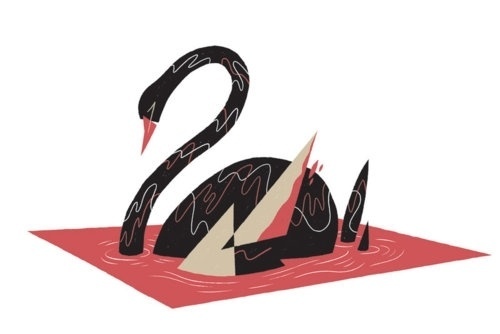 Made With Bits Of Real Panther. #illustration #swan #poster