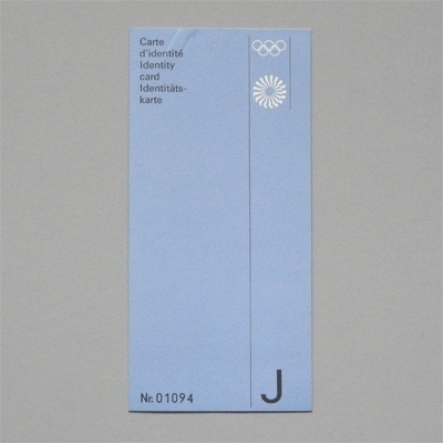 Otl Aicher 1972 Munich Olympics - Identification #otl #print #design #graphic #1972 #aicher #olympics #typography