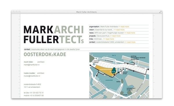 Mark Fuller Architects, website #webdesign