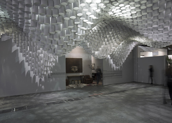 Paper Chandeliers installation by Cristina Parreño Architecture and MIT #intallation