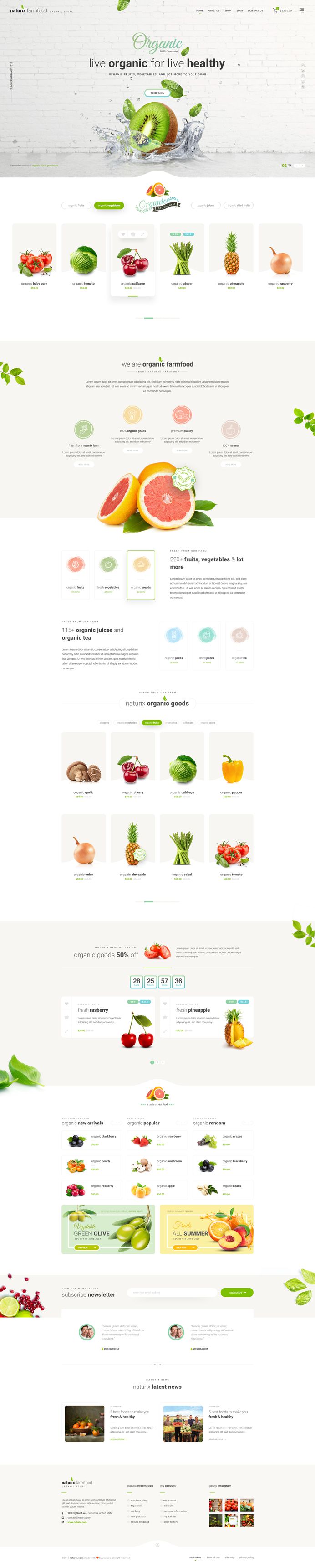 Naturix - Organic Store on Behance