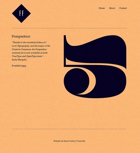 Simon Foster | Free Faces #pompadour #typography