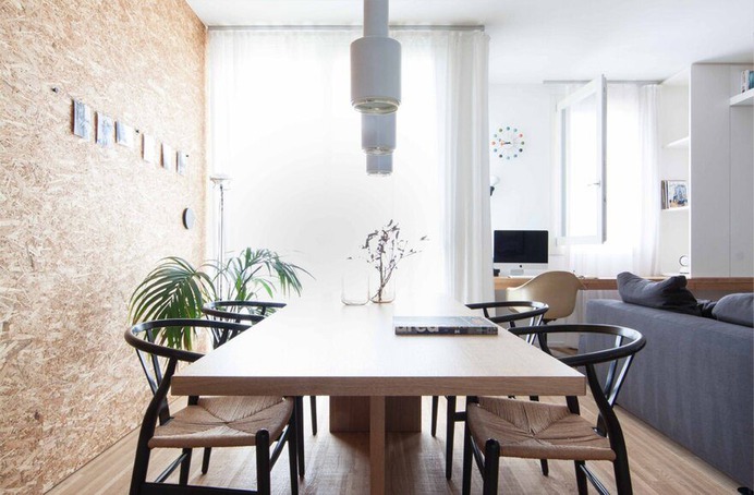 interior space of an apartment for a young couple, dining room