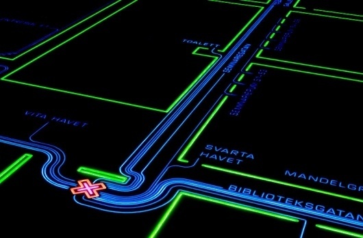 Network Osaka > Blog > Ritator — Wayfinding Board #design #installation #map #tron
