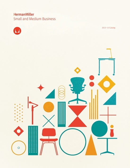 Herman Miller brochure cover, Gavin Potenza #miller #iconography #potenza #illustration #gavin #herman