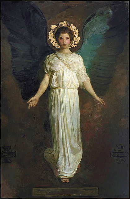 Abott Thayer, Winged Figure #painting #thayer
