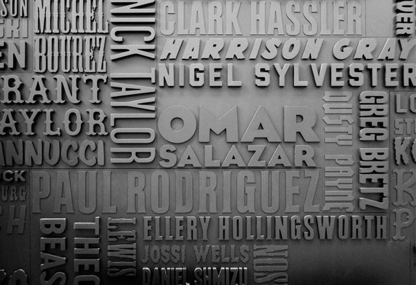 Nike: Athlete Tribute Wall / The Official Manufacturing Company #installation #portland #nike #type #omfg