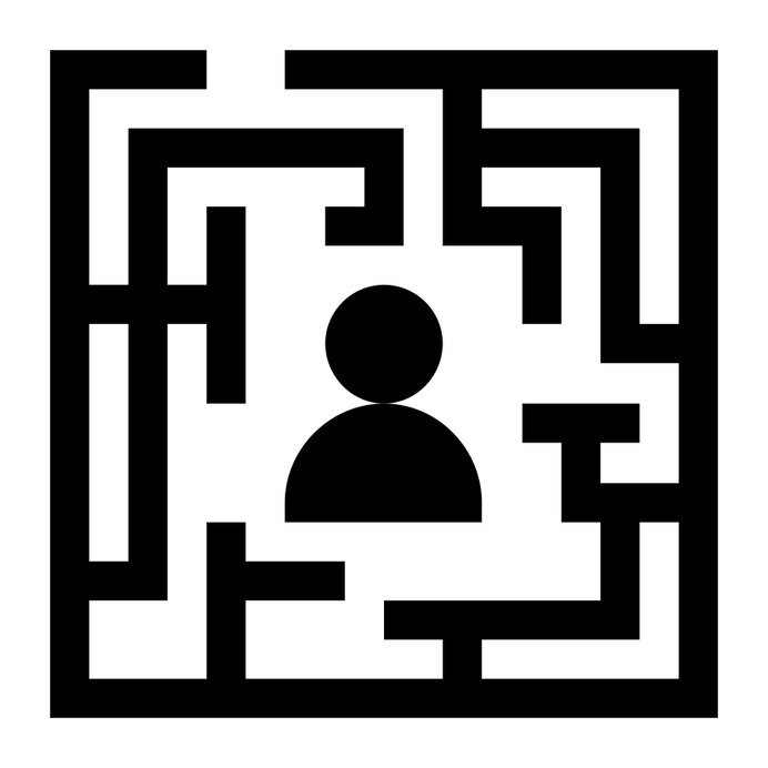 See more icon inspiration related to labyrinth, maze, business and finance, solution, puzzle, way, exit, person, people and road on Flaticon.