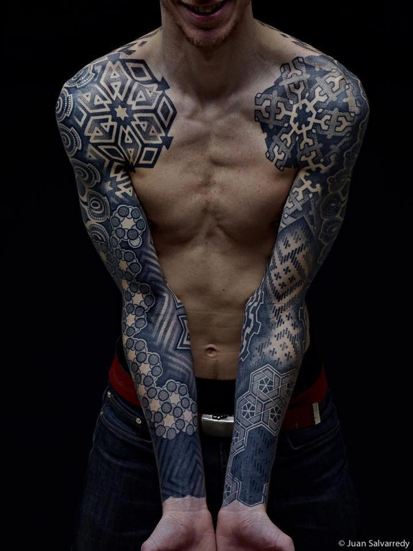 Pinned Image #pattern #hexagons #geometric #sleeves #tattoo