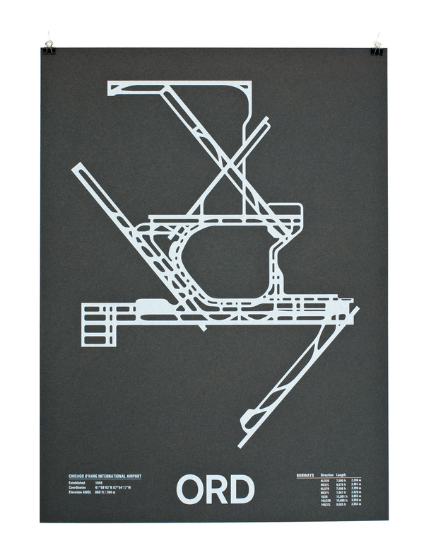 ord #print #runway #paper #poster #airport