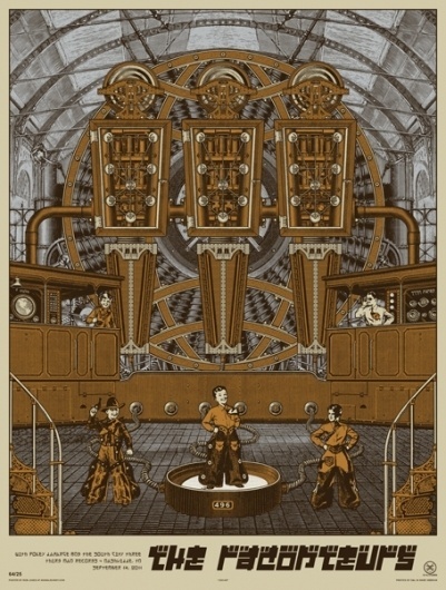 GigPosters.com - Raconteurs, The - Pokey Lafarge And The South City Three #illustration #poster