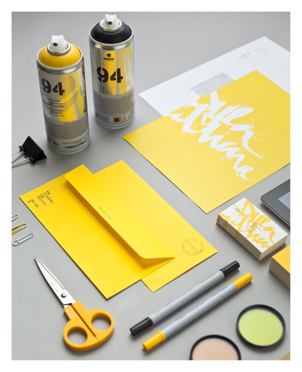 Identity & Collateral on Behance #yellow #branding #stationery