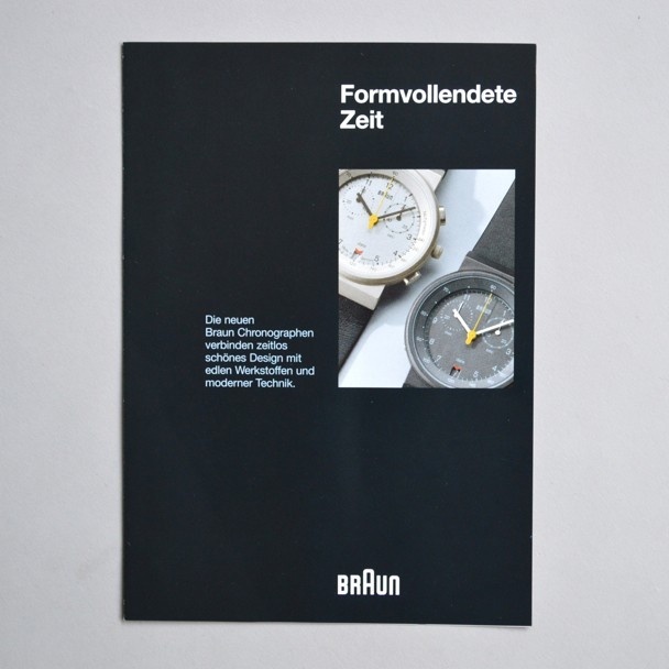 Braun neu Chronographen brochure ca 1990 via www.dasprogramm.org