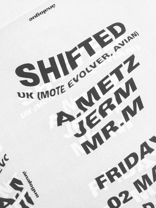 analogue: SHIFTED hellopanos #poster #typography