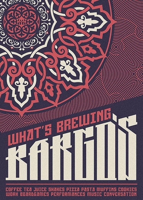 Bargo's on the Behance Network #flourish #lines #pattern #color #two #poster #decorative #typography
