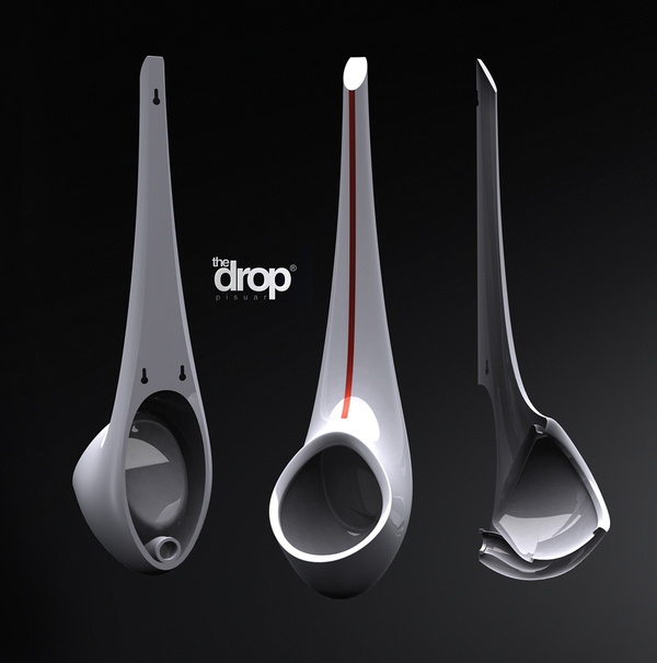 DROP Urinal Design #design #futuristic #gadget #industrial #concept #art