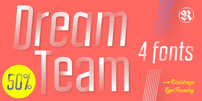 Fontspring | DreamTeam Fonts by Resistenza.es