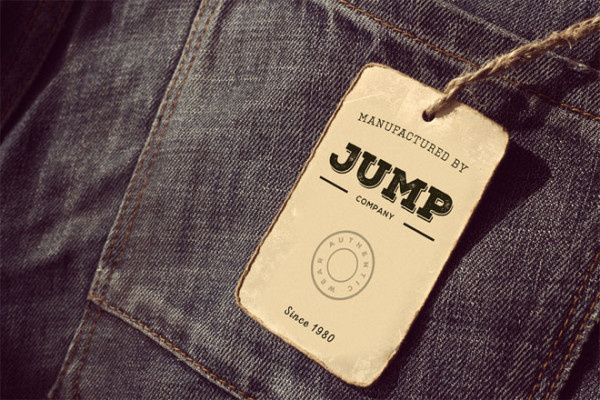 Free Clothing Label PSD Mockup