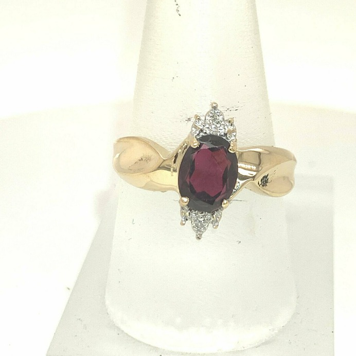Garnet and Diamond Ring