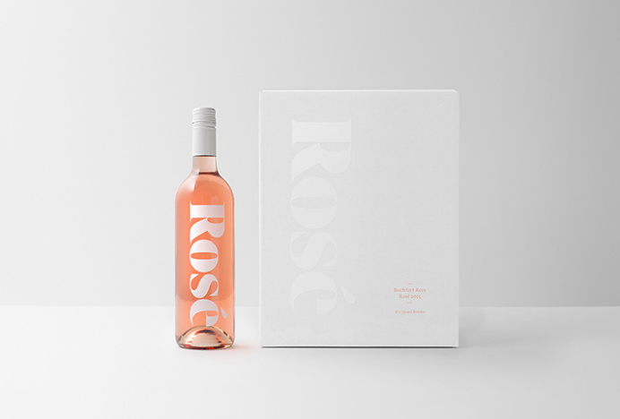 Rochfort Rees by Studio South #bottle #wine #rose #typography #packaging