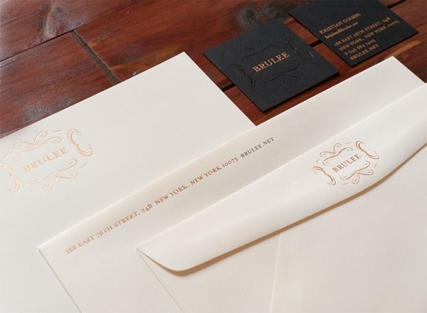 FPO: Brulee Stationery Package #white #branding #black #system #chic #stationery #foil