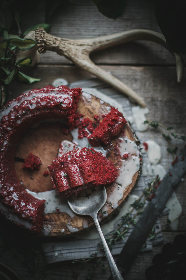 Red Velvet Cake With Beets by Photographer Beth Kirby #cake #red #darkness #photography #vintage