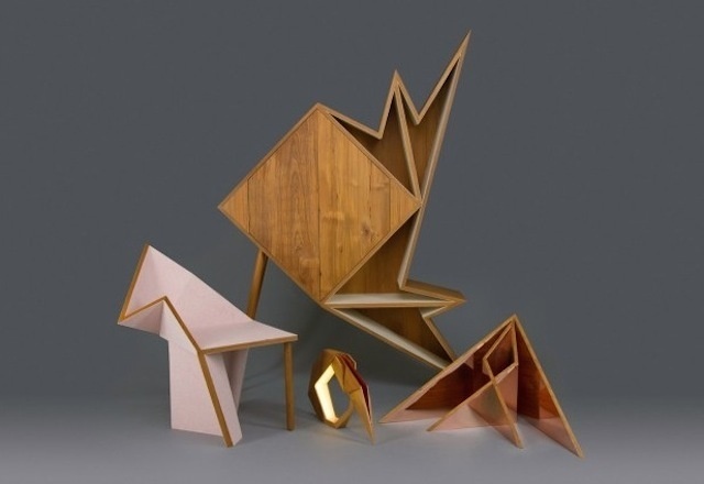 Wooden Origami Furniture Collection – Fubiz™ #wood #furniture #origami