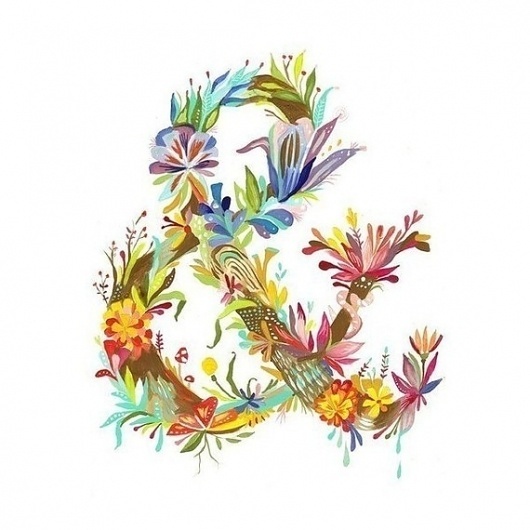 http://pinterest.com/pin/35817759505967576/ #ampersand #floral #typography